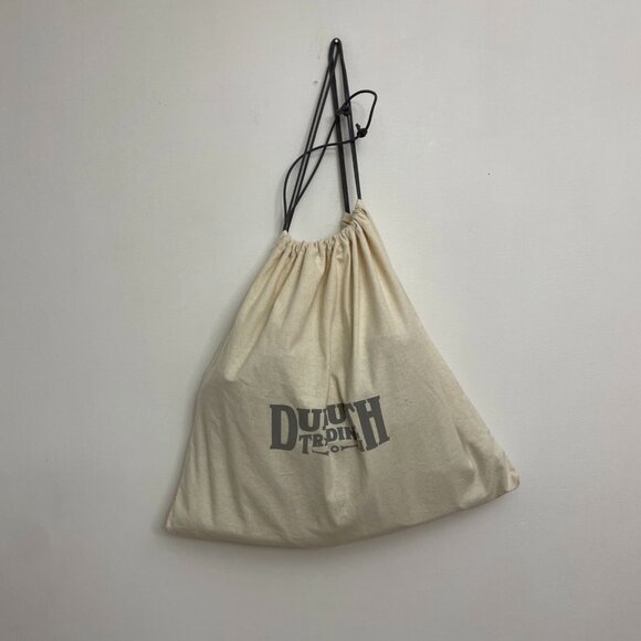 Duluth Trading Brown Leather Messenger Bag & Dust Bag Adjustable Shoulder Strap - Picture 15 of 16